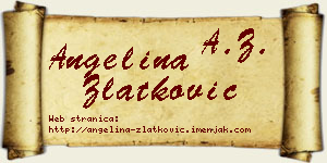 Angelina Zlatković vizit kartica